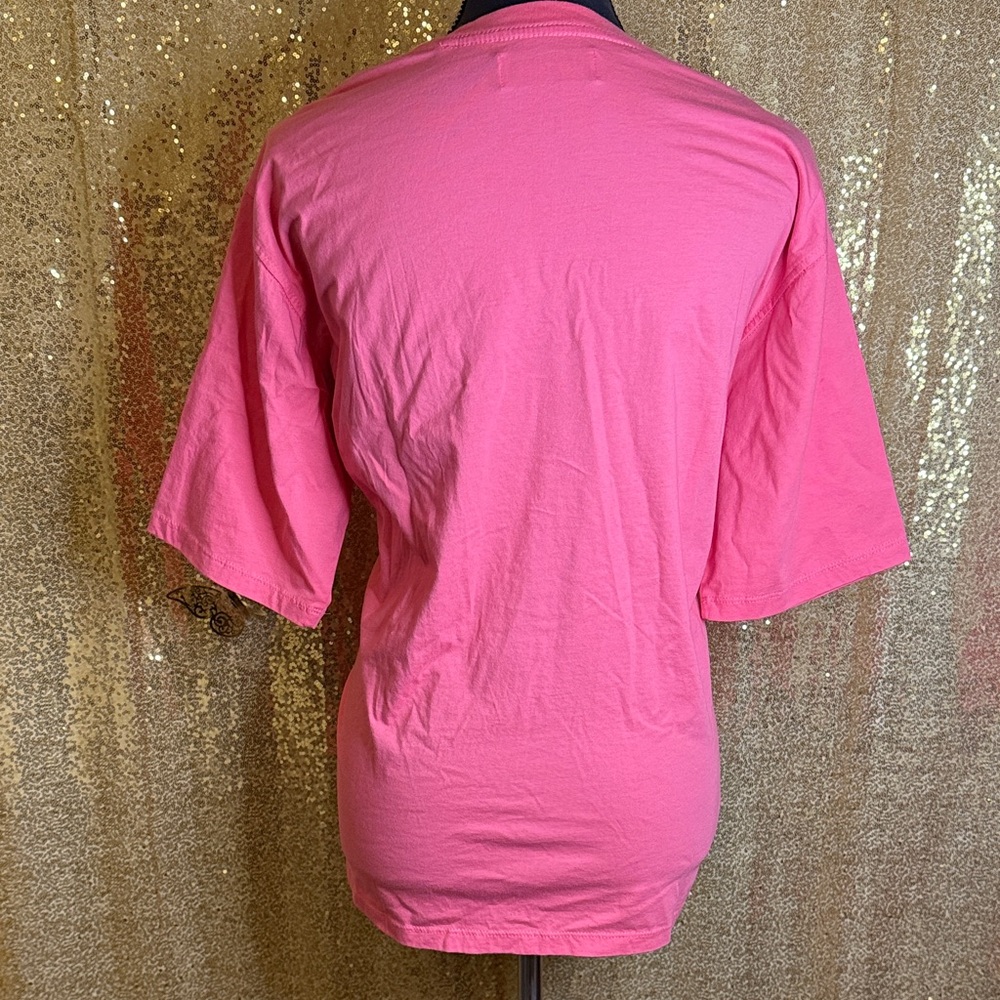 Free People Pink-coral Crochet Detail Tee Oversized. ..THE TALES.. - Picture 3 of 9
